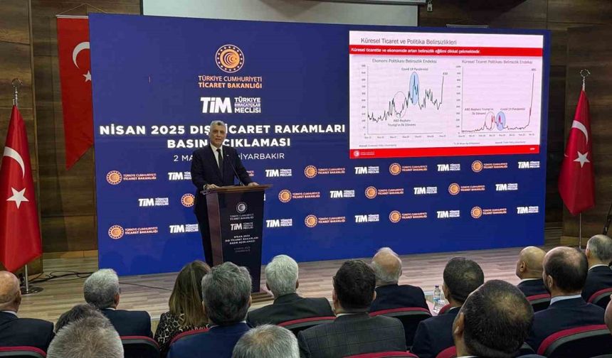 Ticaret Bakanı Bolat: "Nisanda mal ihracatımız geçen yılın aynı ayına göre yüzde 8,5 artışla 20,9 milyar dolara yükselmiştir"
