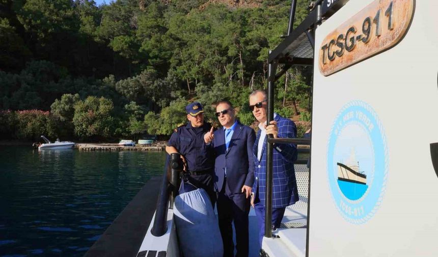 Vali Akbıyık Fethiye-Göcek koylarında incelemelerde bulundu