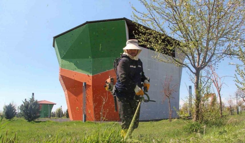 Van Büyükşehir Belediyesi parklarda çalışma başlattı