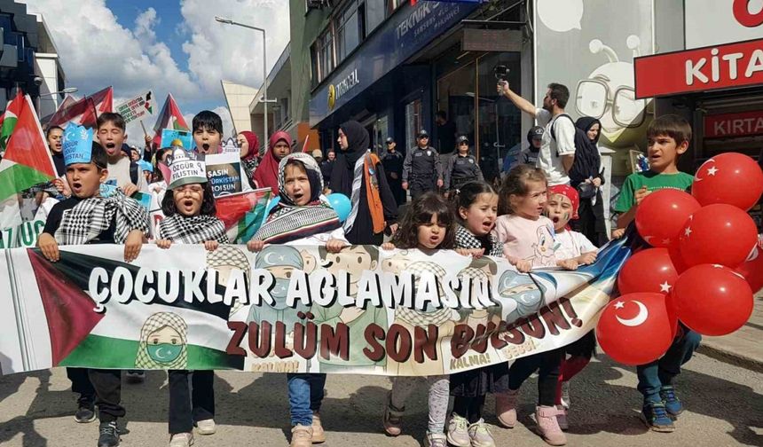 Zulmün karşısında çocukların vicdanı yürüdü
