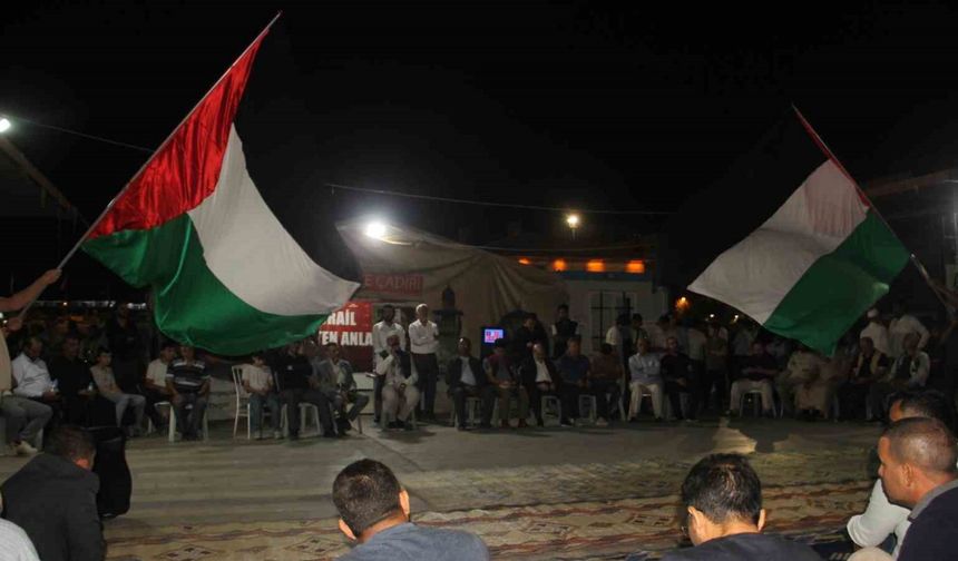 Şanlıurfa’da Sumud Filosu’na destek nöbeti