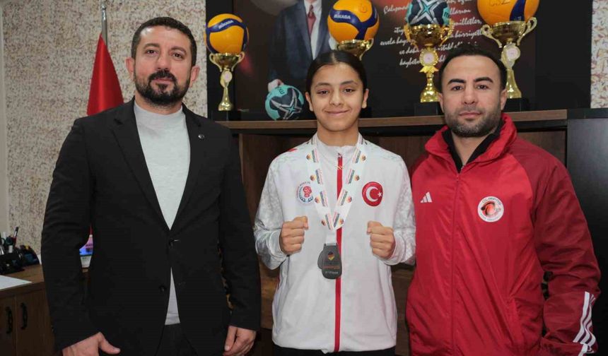 Boksta Avrupa 2.'si olan Asmin Çabas'a, Cizre'de coşkulu karşılama