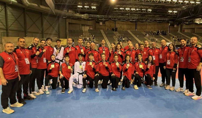 Milli taekwondoculardan Belçika'da 30 madalya birden