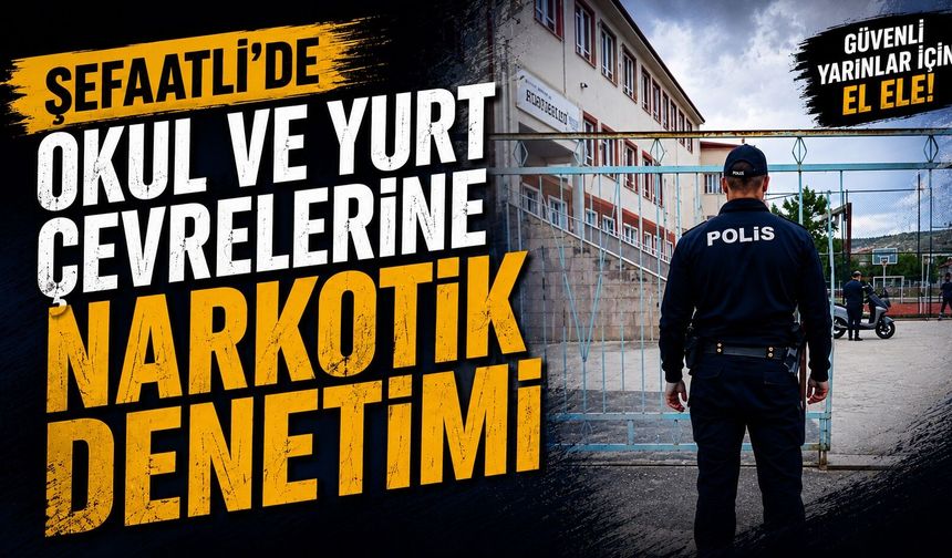 Şefaatli'de Okul ve Yurt Çevrelerine Narkotik Denetimi
