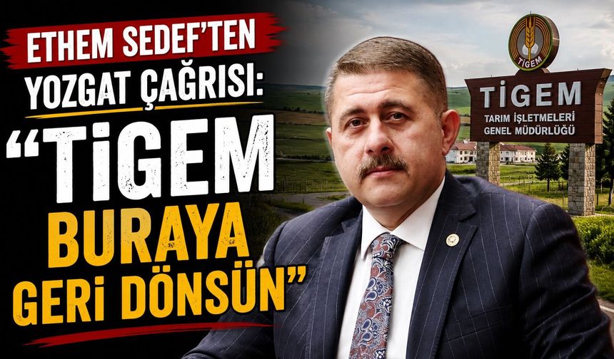 Ethem Sedef'ten Yozgat Çağrısı: "TİGEM Buraya Geri Dönsün"