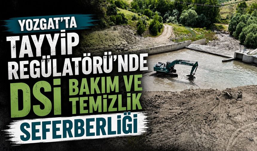 Yozgat'ta Tayyip Regülatörü'nde DSİ Bakım ve Temizlik Seferberliği