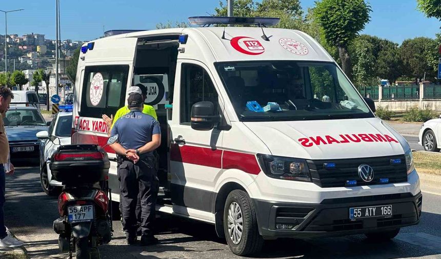 Samsun'da motosiklet kazası: 1 yaralı