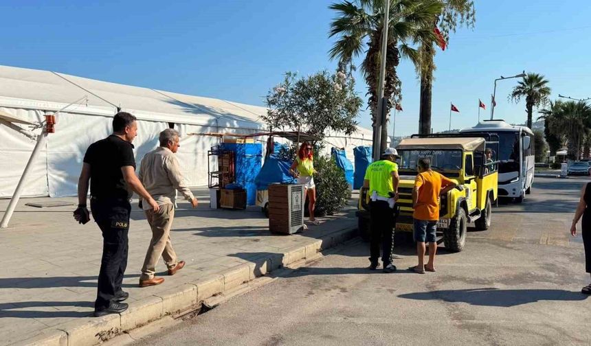 Kuşadası'nda cep uygulama noktası yerinde incelendi
