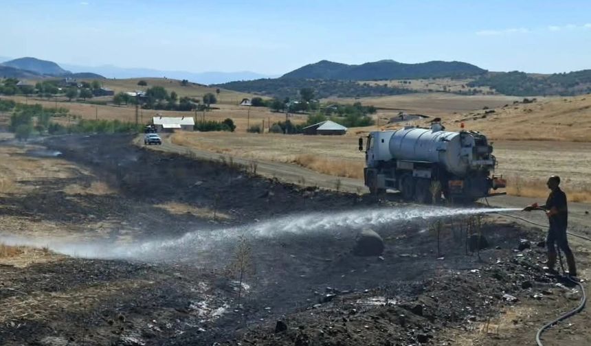 Tunceli'de ot yangını büyümeden söndürüldü