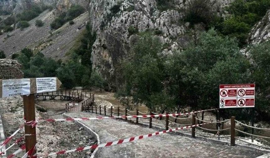 Kazankaya Kanyonu'na giriş ve çıkışlar bir süreliğine kapatıldı