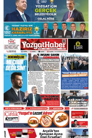 14 Mart 2024 - Yozgat Haber Gazetesi