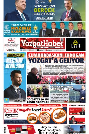 22 Mart 2024 - Yozgat Haber Gazetesi