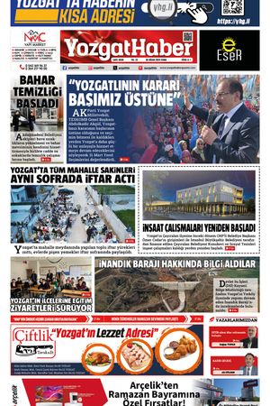 05 Nisan 2024 - Yozgat Haber Gazetesi