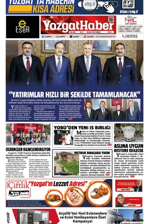 09 Mayıs 2024 - Yozgat Haber Gazetesi