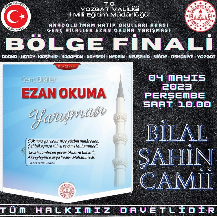 Genç Bilaller Ezan Okuma Yarışması Yozgat TV'den canlı yayınlanacak-1
