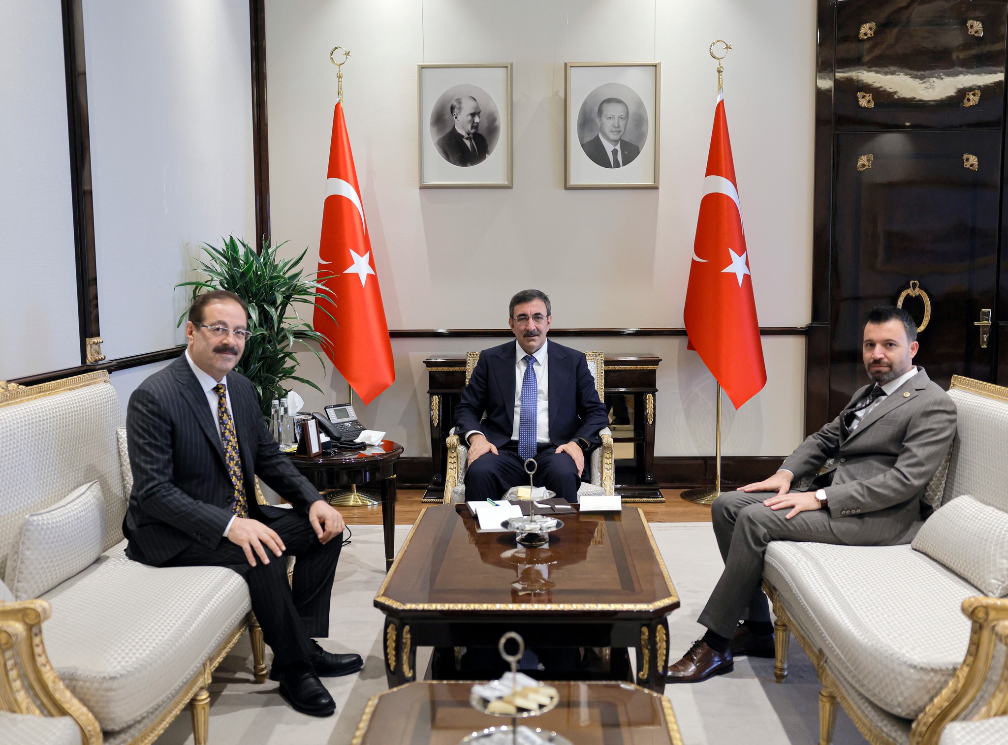 Akgül ve Şahan’dan Cumhurbaşkanı Yardımcısı Yılmaz'a ziyaret1