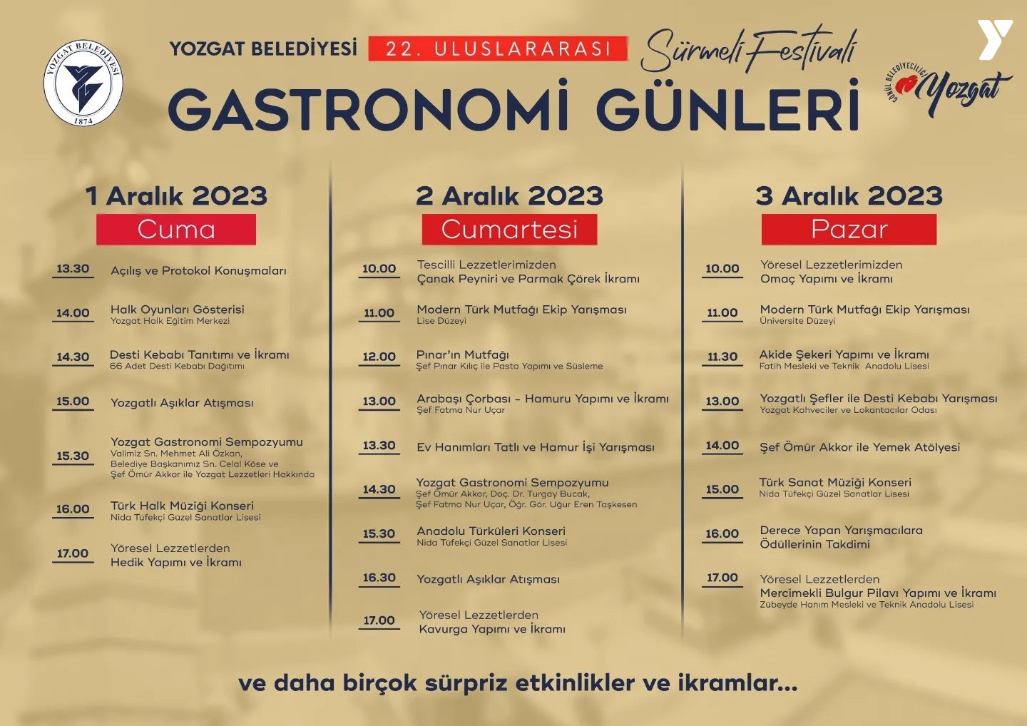 Yozgat Belediyesi Gastronomi Günleri başlıyor (2)