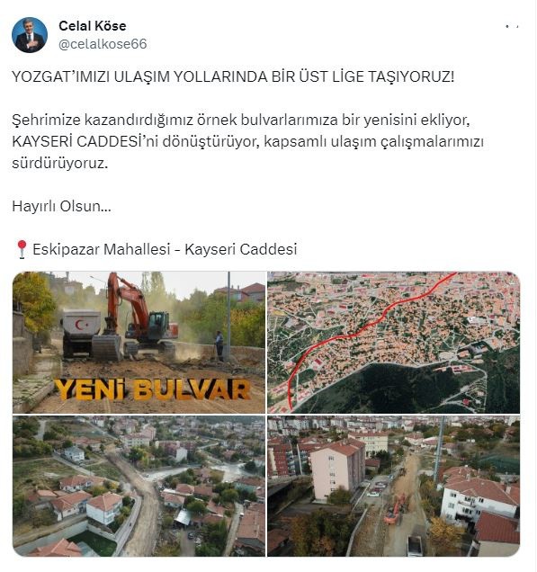 Yozgat'a Yeni Bir Bulvar Daha Kazandırılıyor (1)