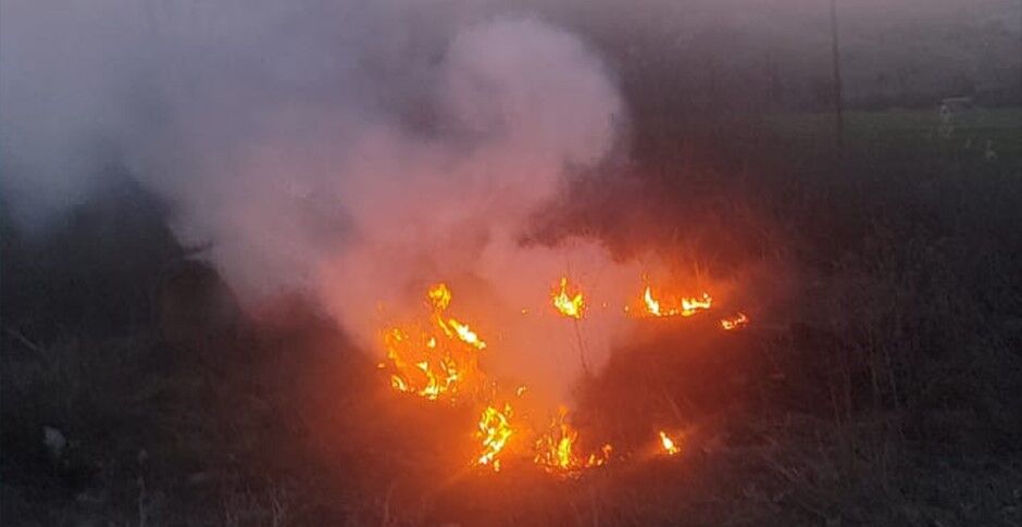 Bolu'da otluk alanda çıkan yangın büyümeden söndürüldü