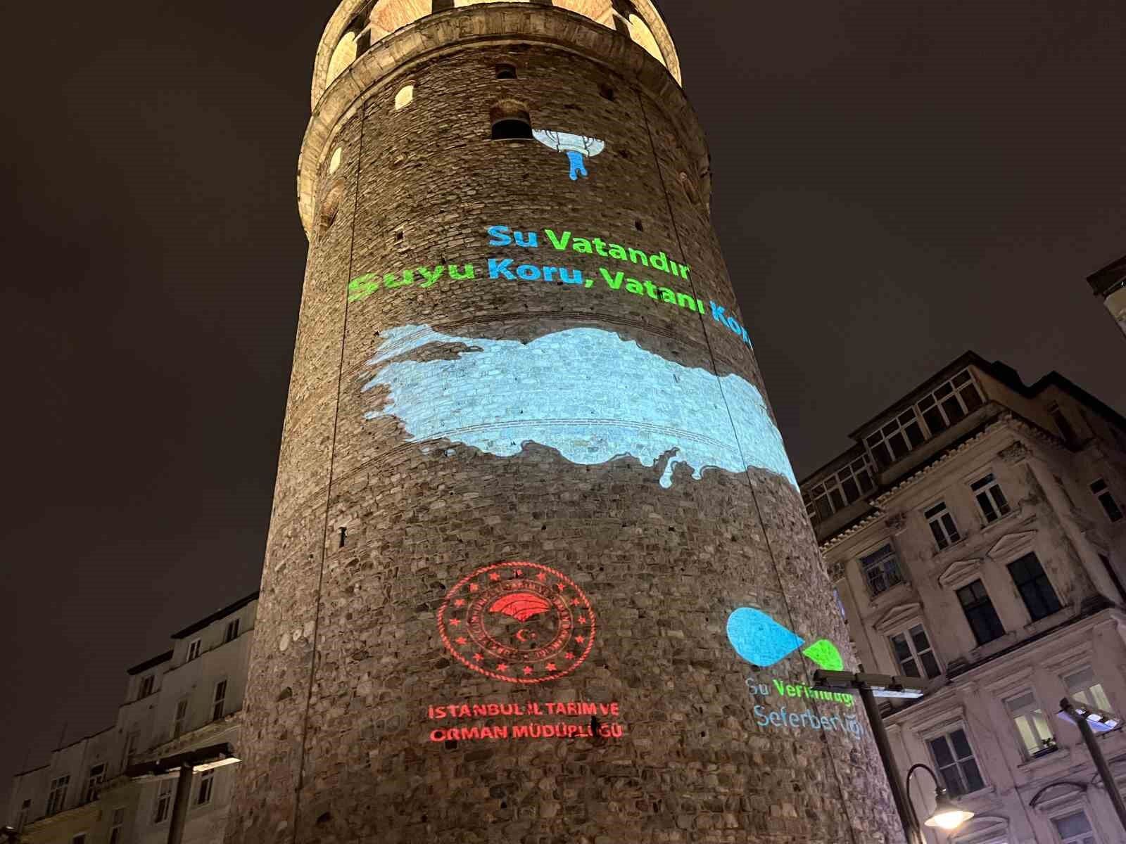 Galata Kulesi'nde 'Dünya Su Günü' farkındalığı