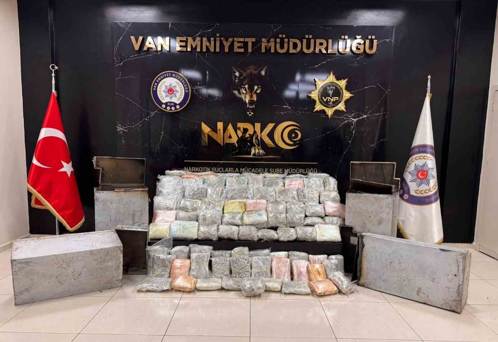 Van'da 68 kilo 500 gram uyuşturucu ele geçirildi