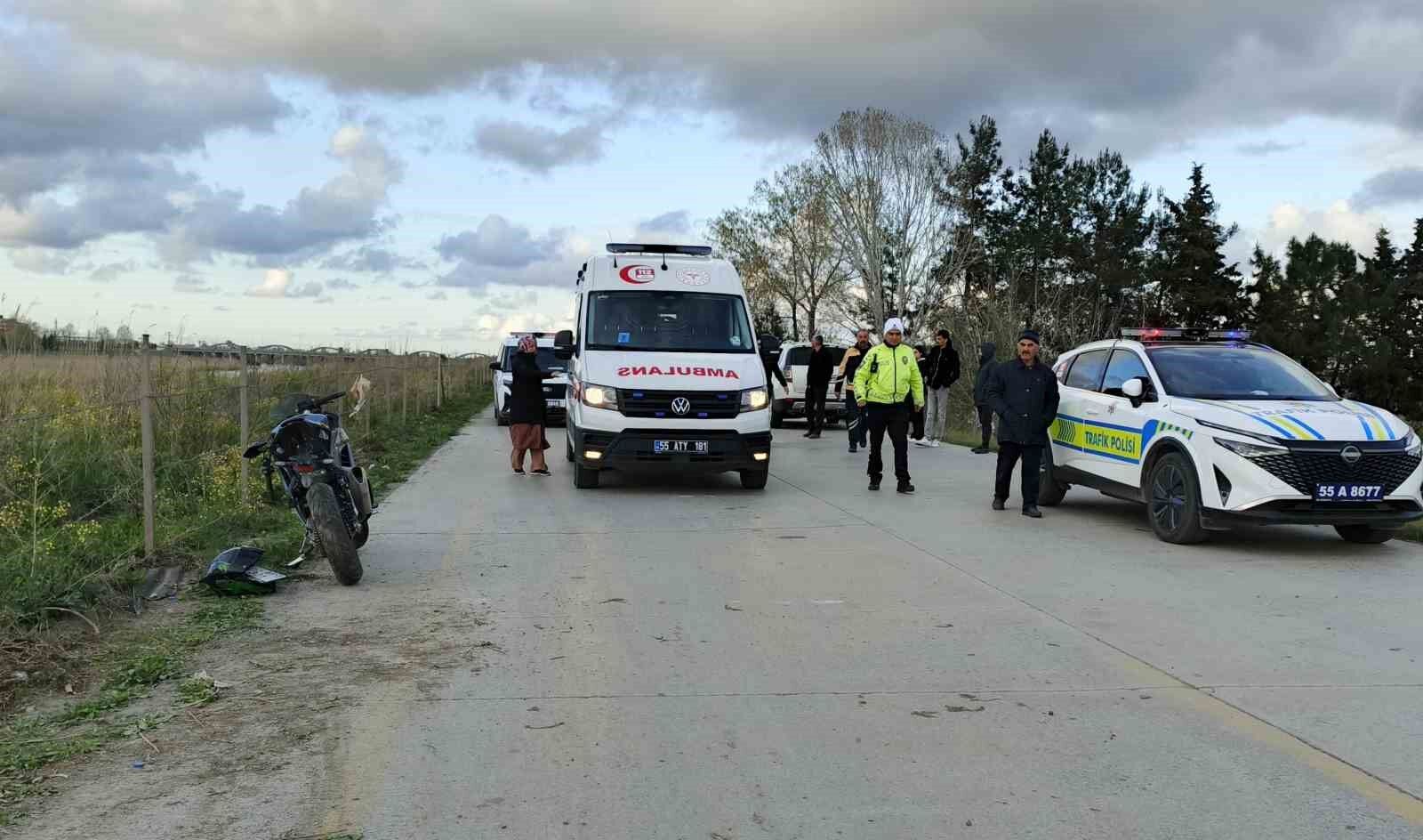 Bafra'da motosiklet kazası: 1 yaralı