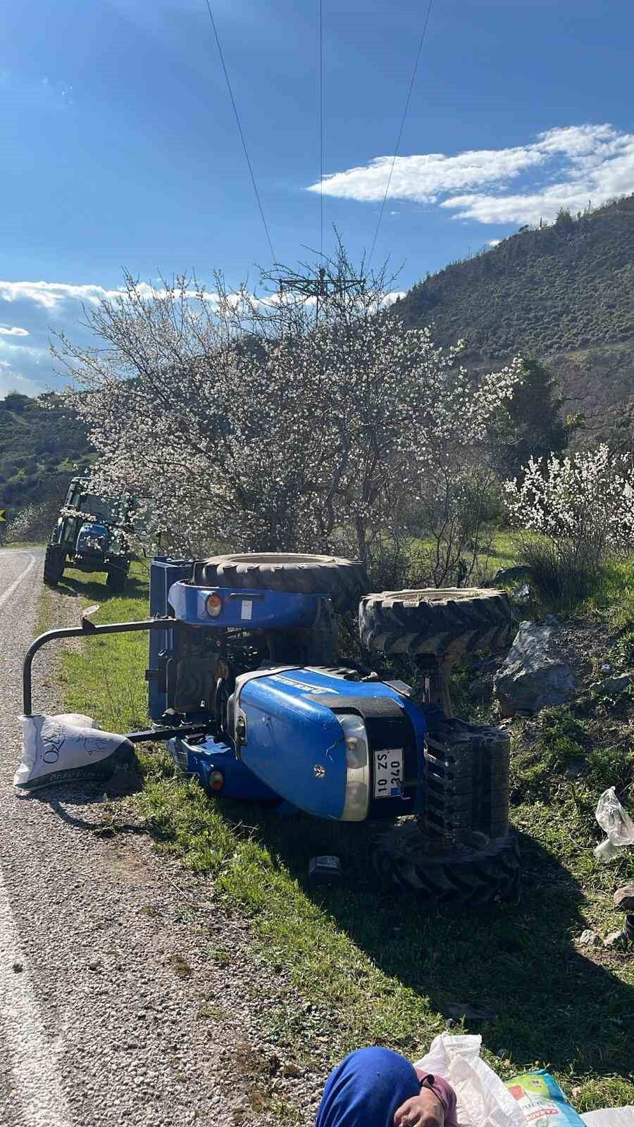 Balıkesir'de traktör devrildi: 1 ölü