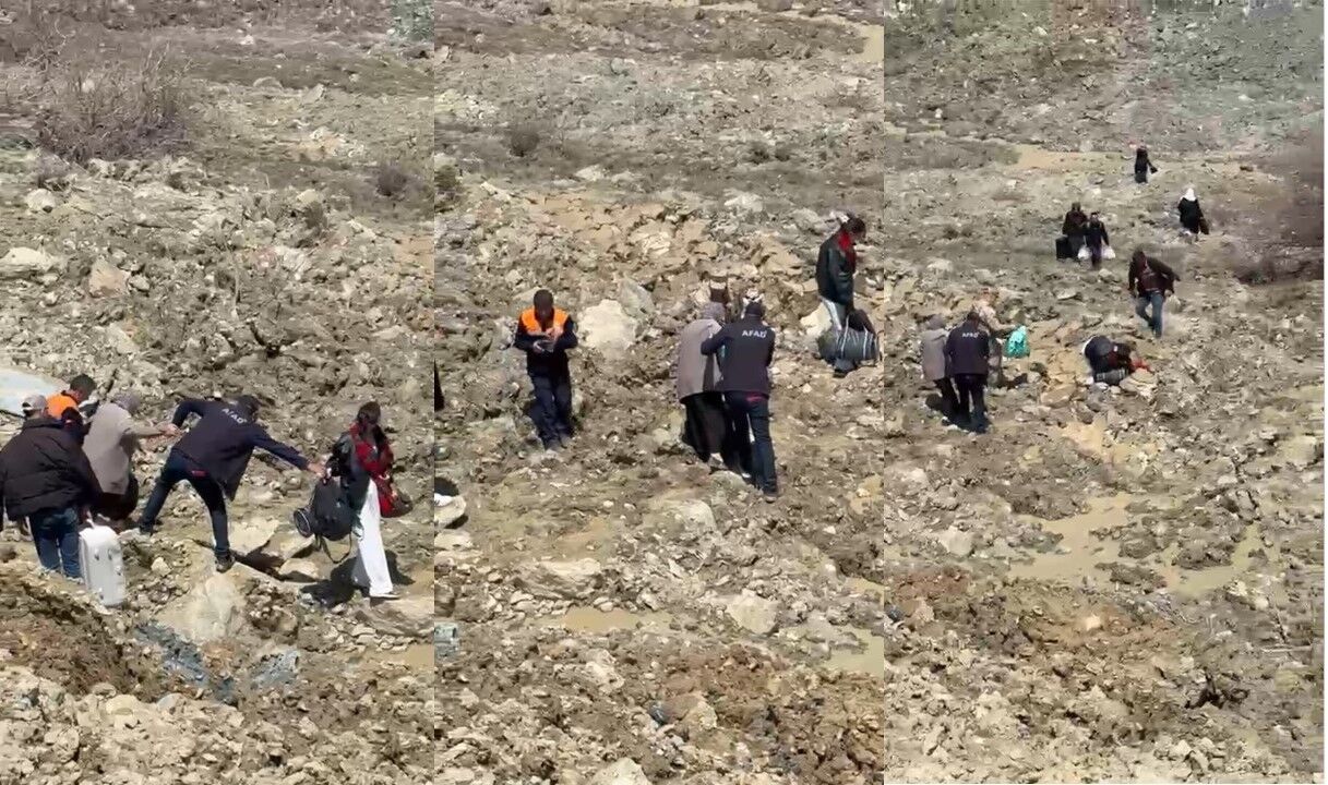 Hakkari-Van yolunda Jandarma ve AFAD'dan geçiş desteği