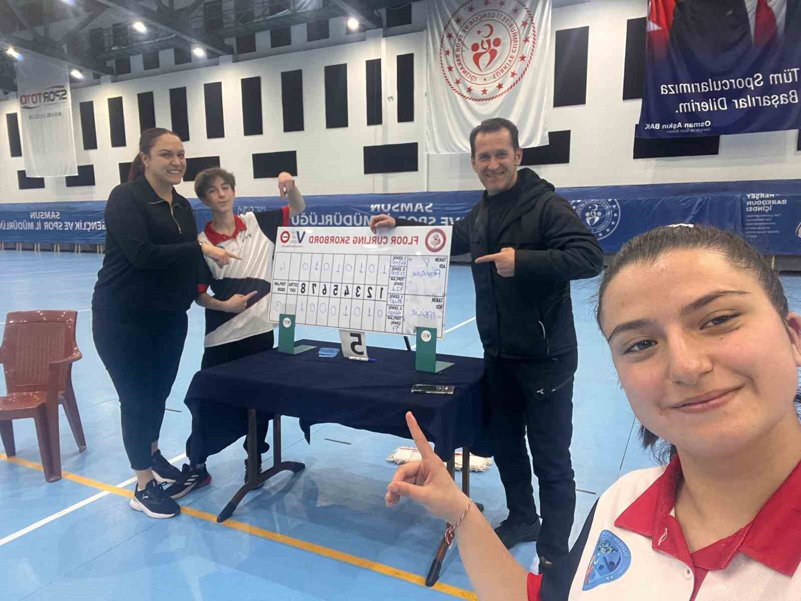 Kütahya'nın gururu pazarlar Spor Lisesi Floor curling'de Türkiye dördüncüsü oldu