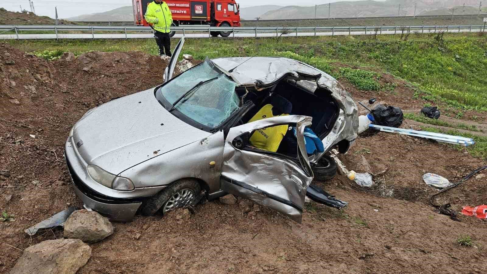 Yozgat'ta otomobil takla attı, 1 kişi hayatını kaybetti