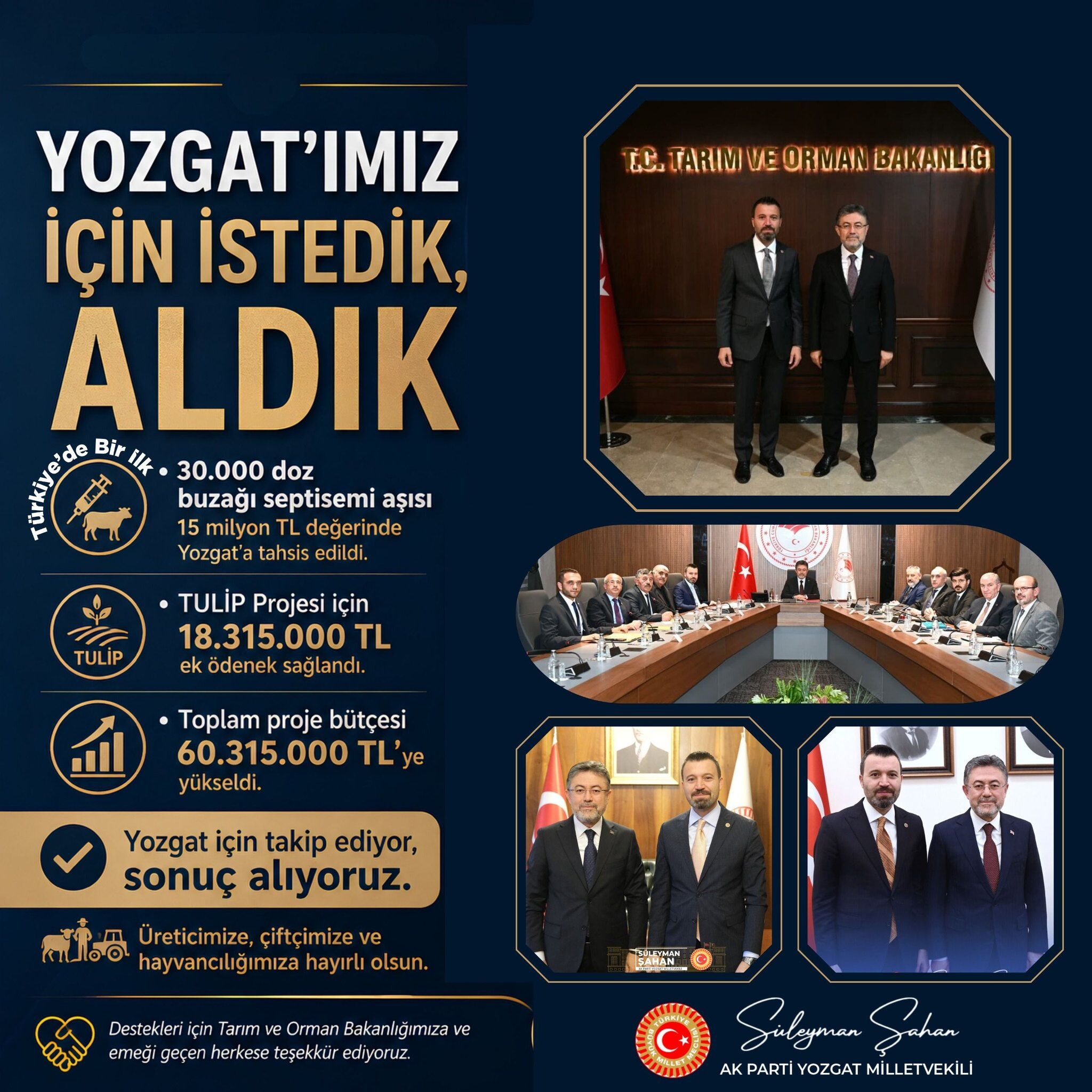 Yozgat Çiftçisine İki Destek Birden Ücretsiz Aşı Ve Milyonluk Ödenek