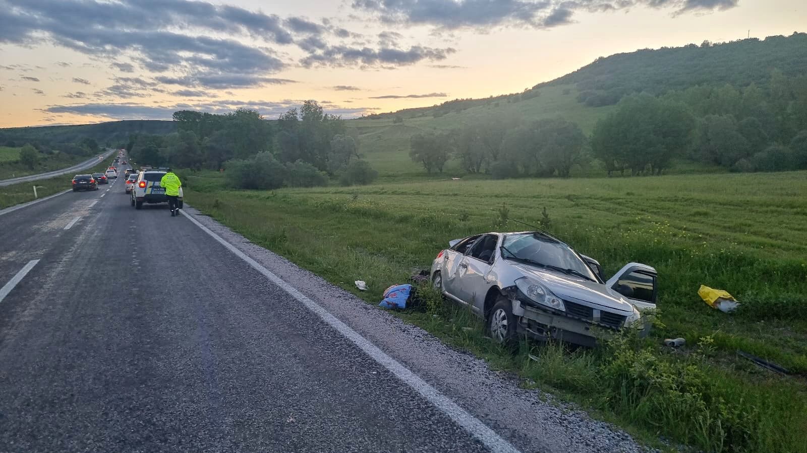 Yozgat’ta Otomobil Takla Attı 1 Ölü, 3 Yaralı (1)
