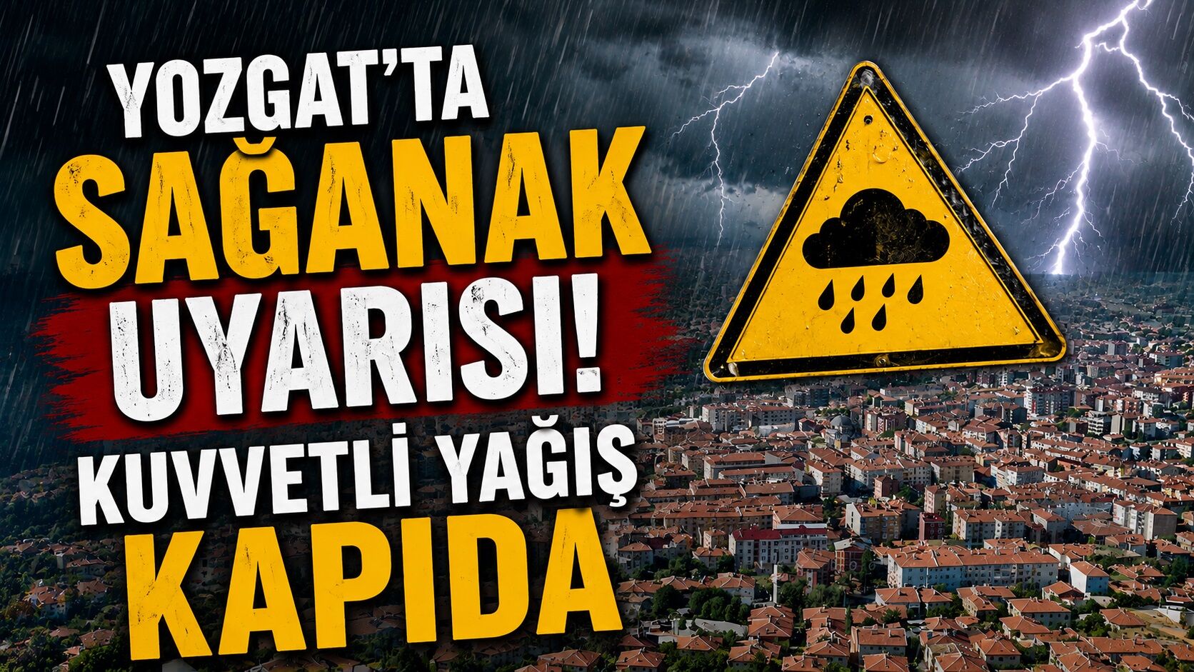 Yozgat'ta Sağanak Uyarısı Kuvvetli Yağış Kapıda