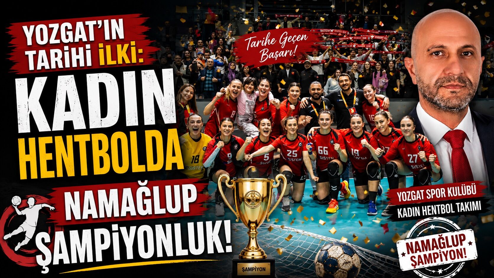 Yozgat'ın Tarihi İlki Kadın Hentbolda Namağlup Şampiyonluk (2)