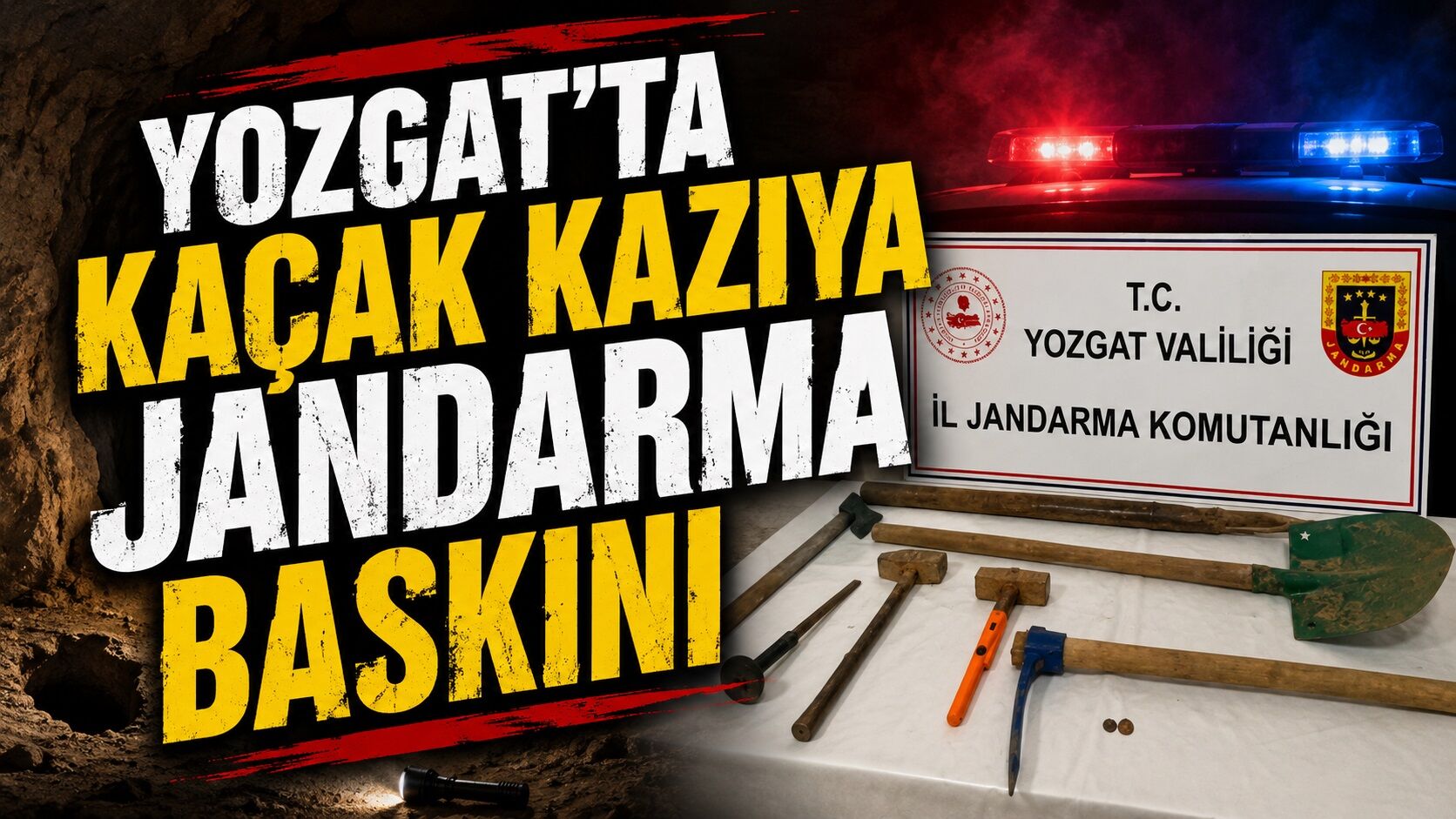 Yozgat'ta Kaçak Kazıya Jandarma Baskını
