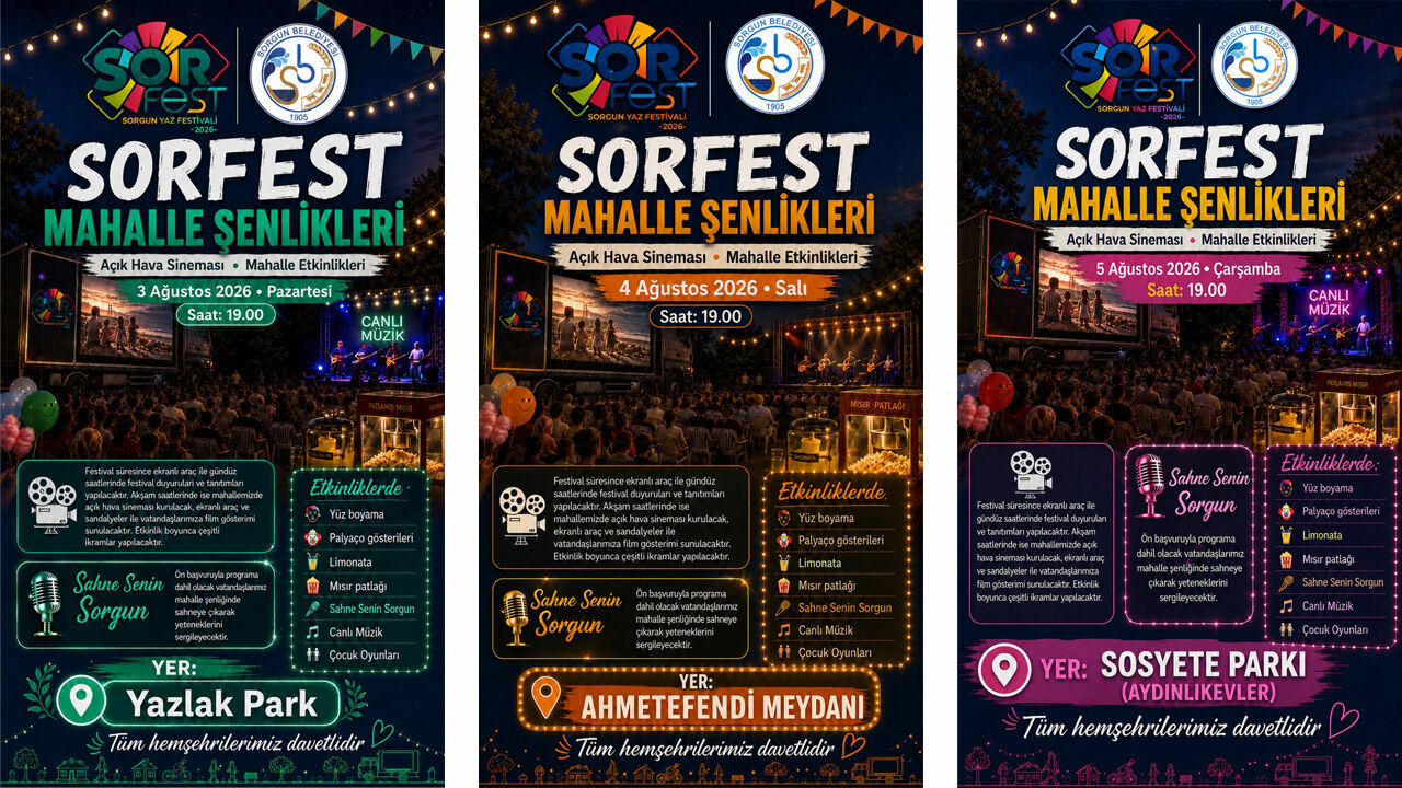 Sorgun'da Sorfest Coşkusu Mahallelere Taşınıyor