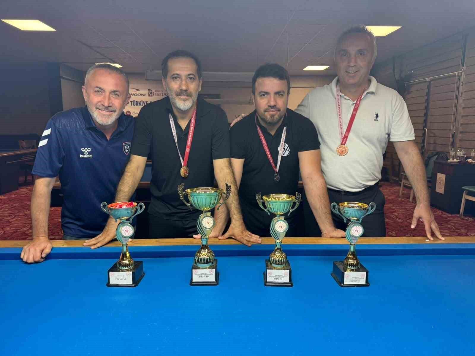 3 Bant bilardo il birinciliği müsabakaları sona erdi