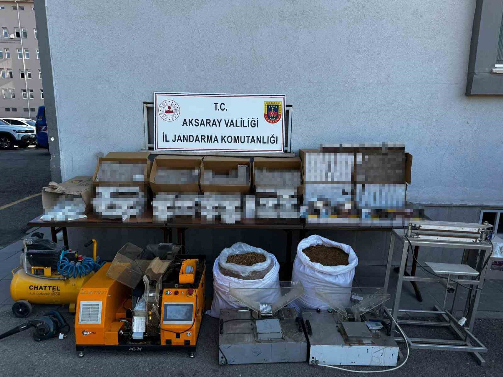 Aksaray'da kaçak sigara ve tütün operasyonu: 5 gözaltı