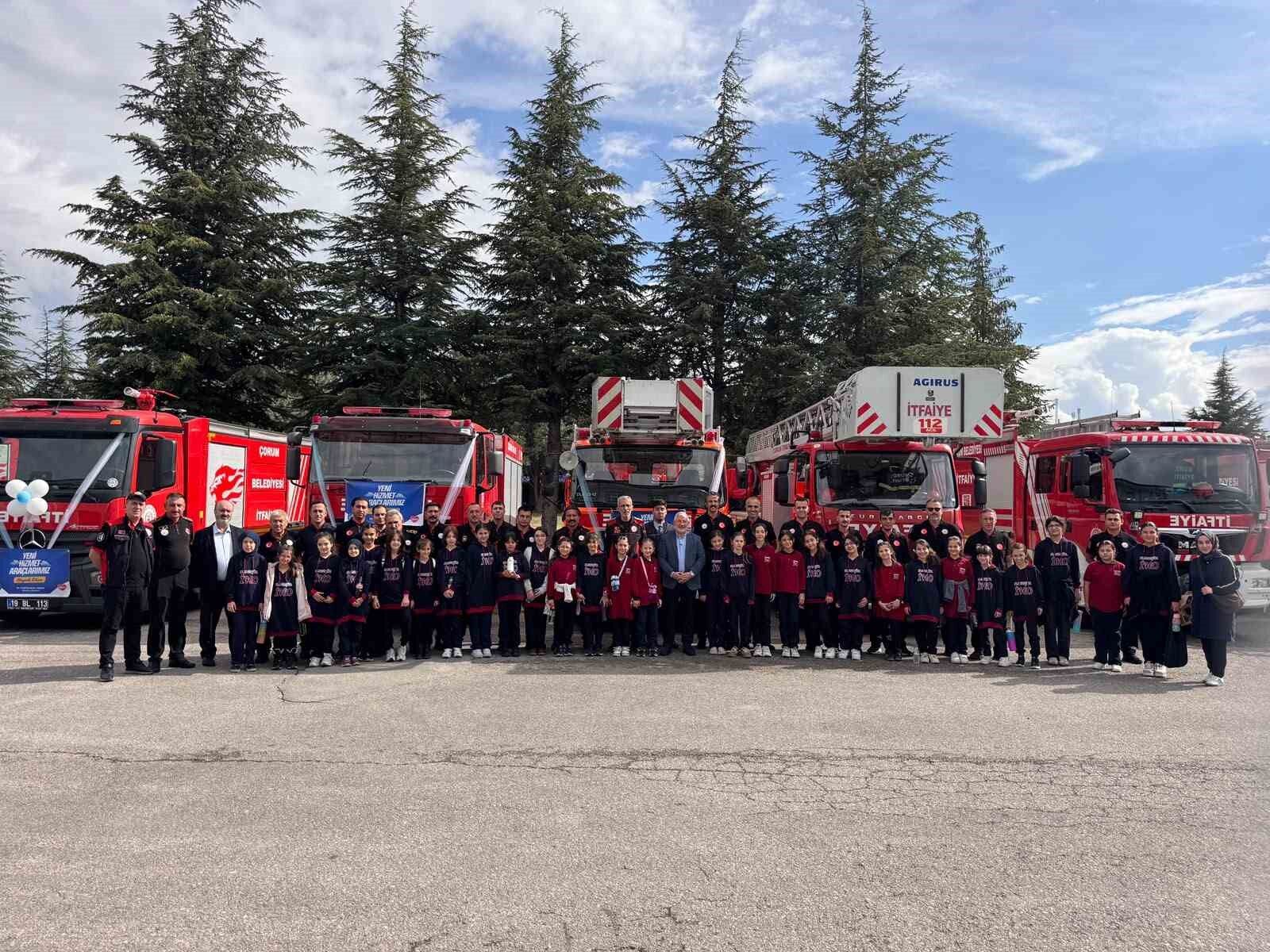 Başkan Aşgın, Çorum İtfaiyesi personelinin İtfaiye Haftası'nı kutladı