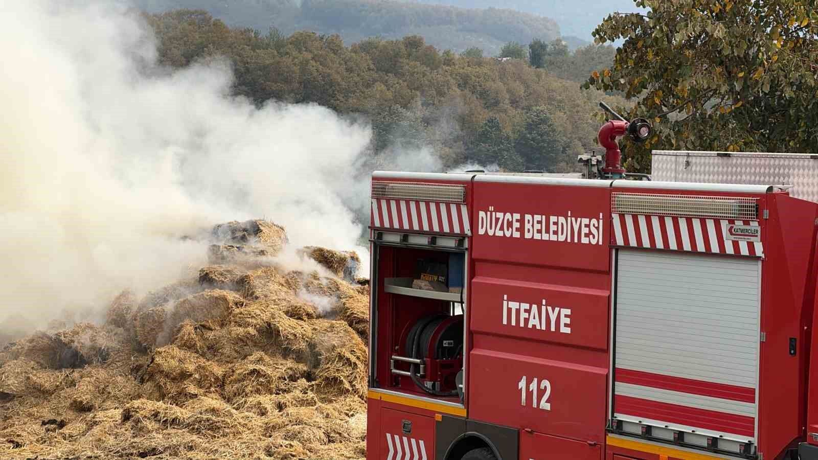 Besi çiftliğinde çıkan yangın güçlükle söndürüldü