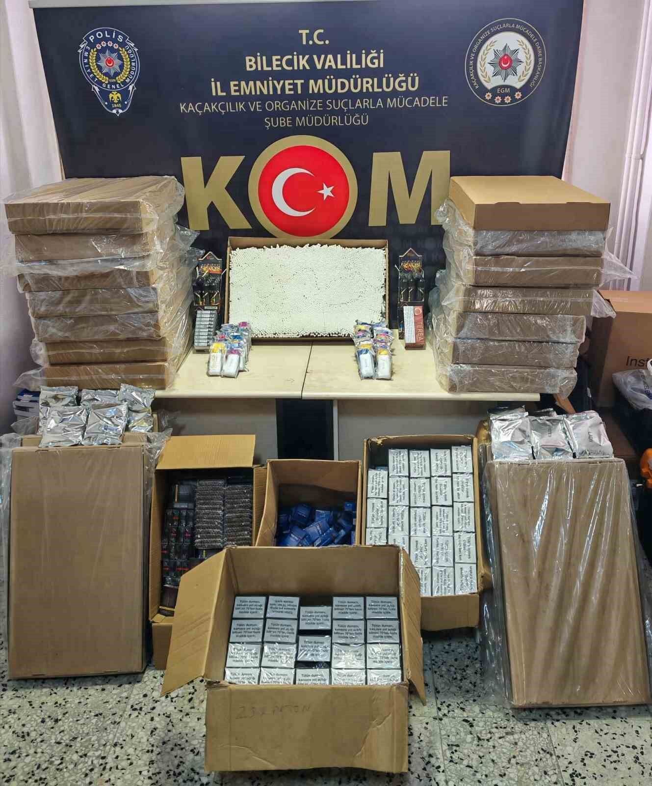 Bilecik'te 108 bin 380 doldurulmuş makaron ele geçirildi
