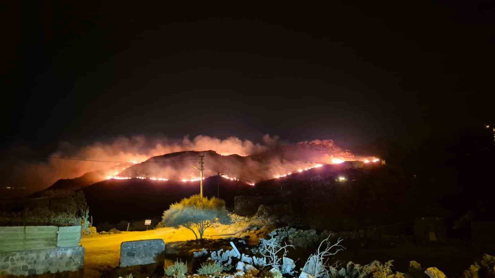 Bodrum'da makilik alanda yangın: 'Alevler rüzgarla hızla yayıldı'