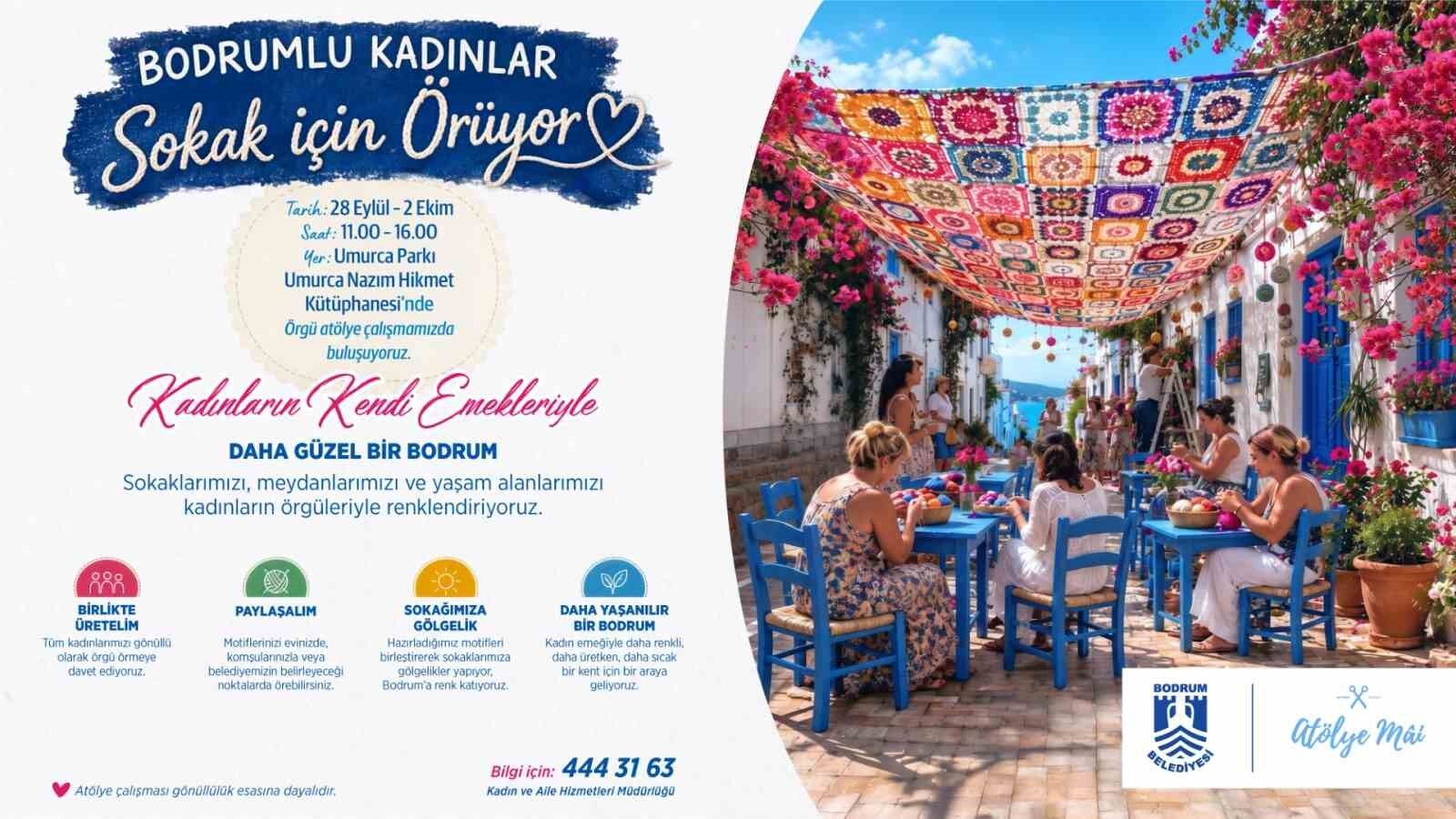 Bodrum'un sokakları, kadınların el emeğiyle renkleniyor