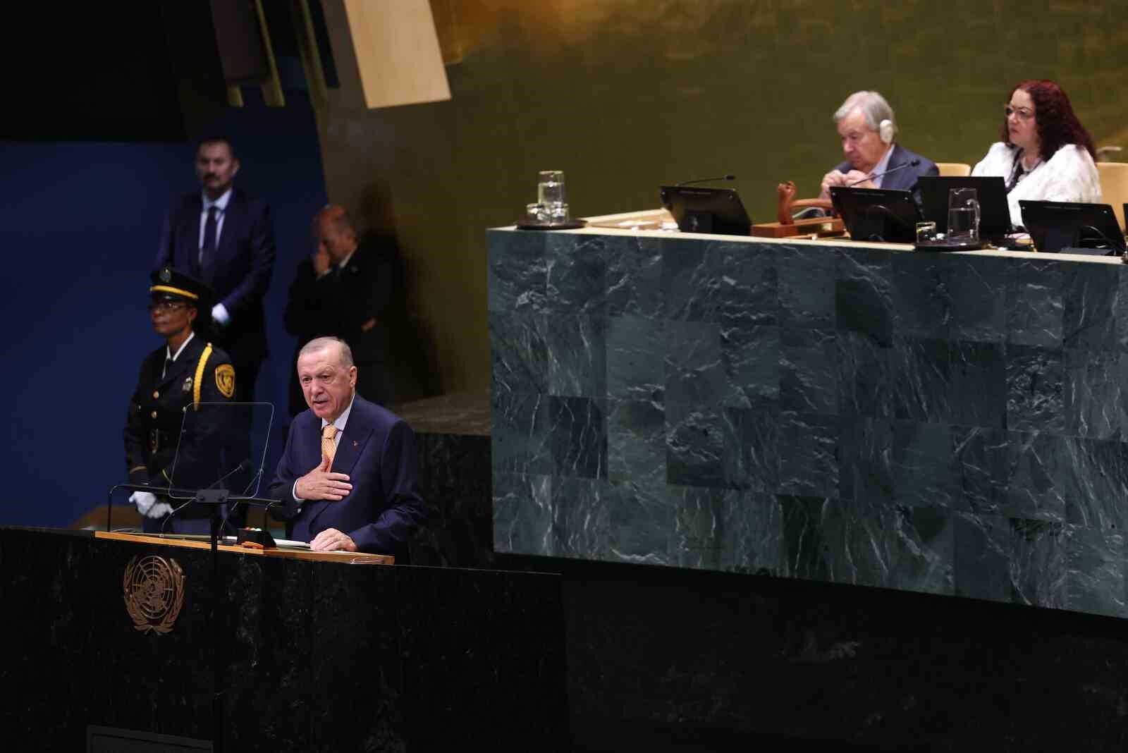 Cumhurbaşkanı Erdoğan: 'Filistin halkının mücadelesini bu kürsüden dünyaya duyurmaya devam edeceğiz'