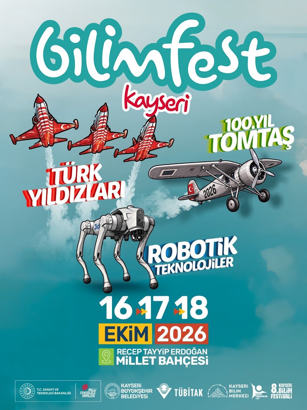 Hürjet ve Türk Yıldızları, 8. Bilimfest Kayseri'de gökyüzü tutkunları ile buluşacak