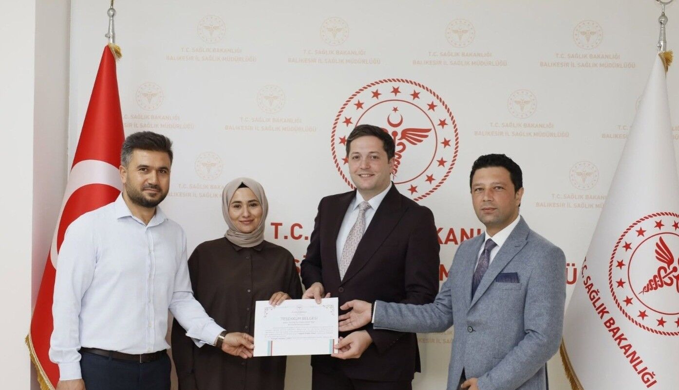 Sındırgı KETEM çalışanlarına başarılı kanser taramaları nedeniyle teşekkür belgesi