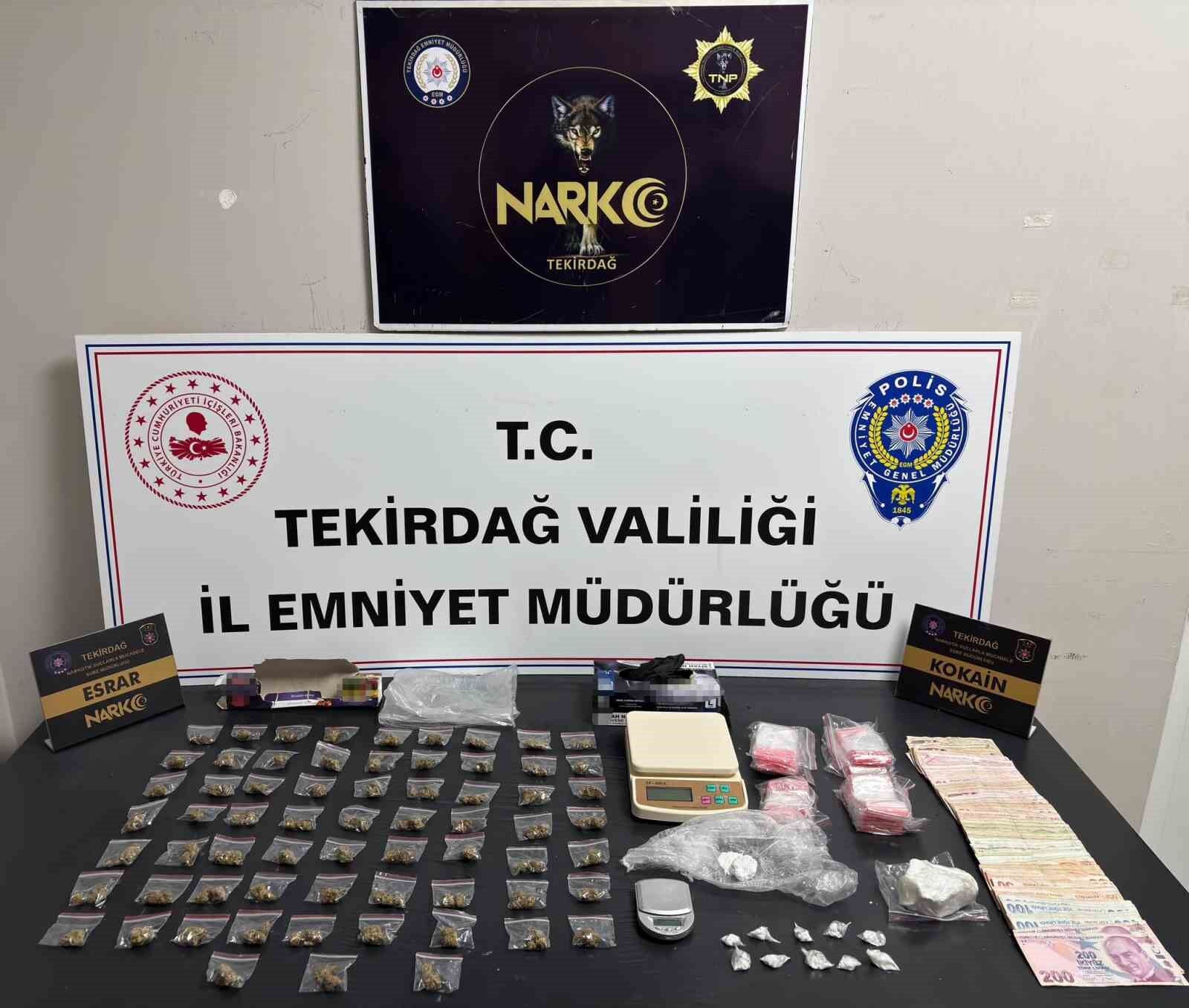 Tekirdağ'da uyuşturucu operasyonlarında 220 şüpheliye işlem