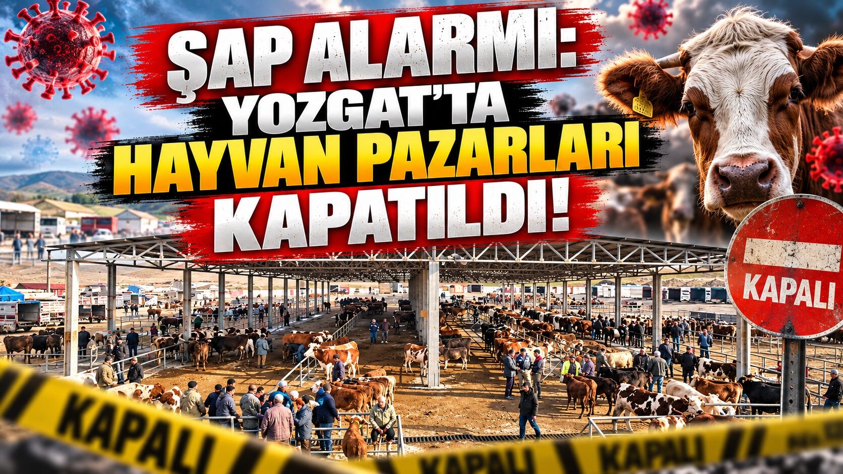 Şap Alarmı: Yozgat'ta Hayvan Pazarları Kapatıldı