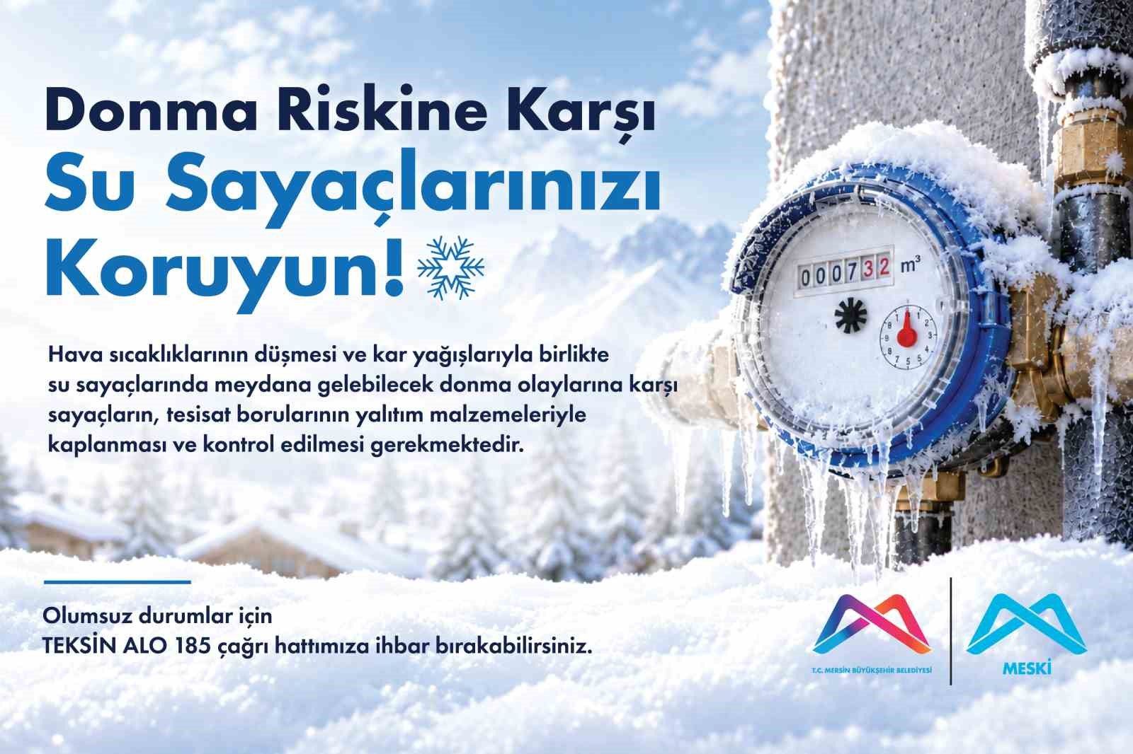 MESKİ'den su sayaçlarının donmasına karşı uyarı